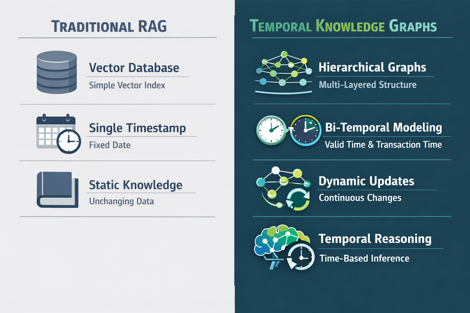 Traditional RAG vs Temporal KG